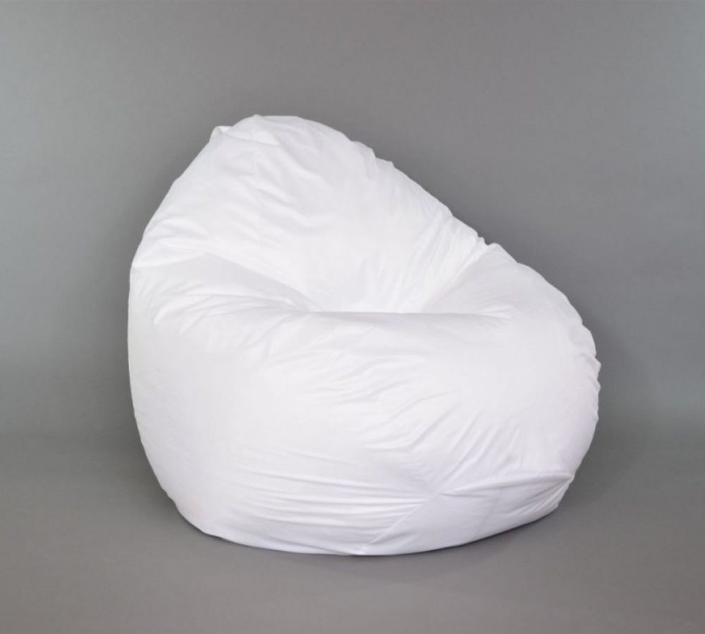 Weißer Sitzsack