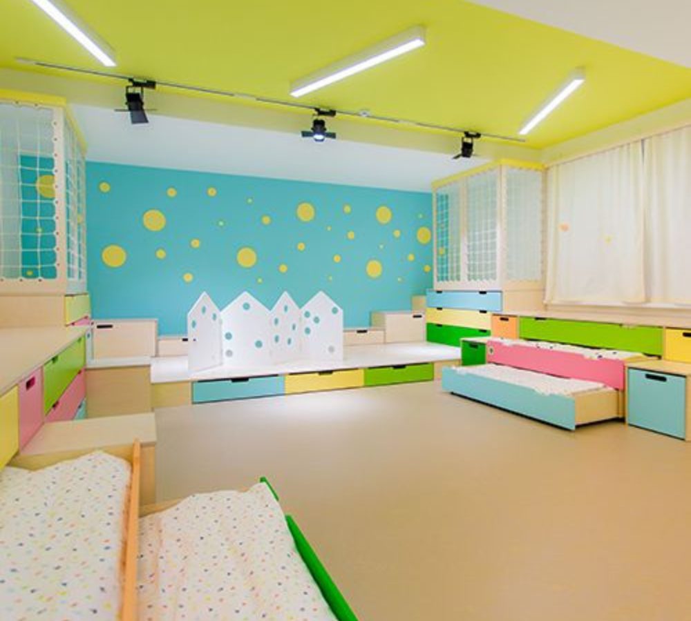 Spielraum im Kindergarten mit Softmodulen