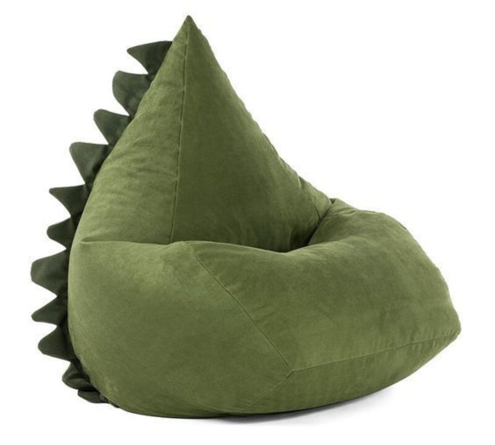 Grüner Sitzsack mit Drachenkamm