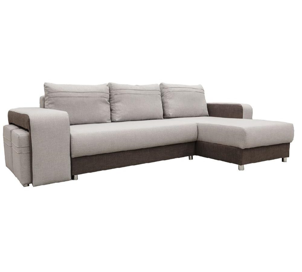 Divano letto angolare bicolore